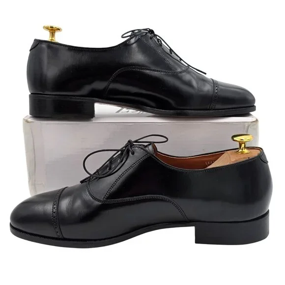 NEW Old Stock Bostonian USA Classics Black Leather Dress Shoes Mens 9M Oxfords - Picture 6 of 10